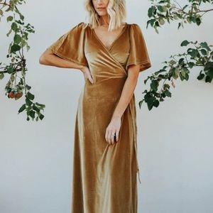 Meghan Wrapped Velvet Dress